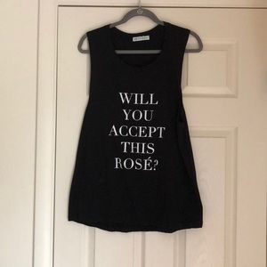 Betches “will you accept this rosé?” tank.